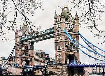 Tower Bridge Londen van Dorothy Berry-Lound