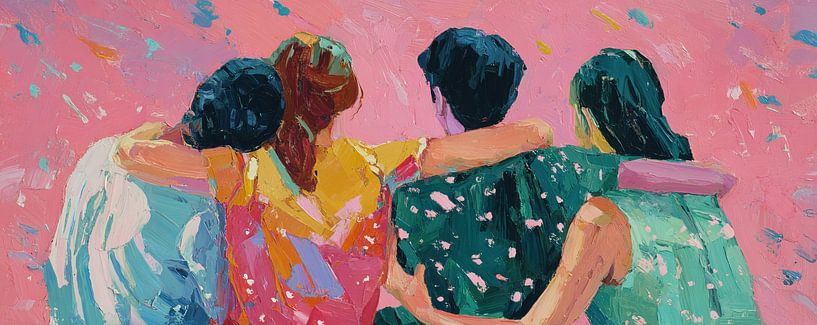 Togetherness in Bright Colors by Wonderful Art