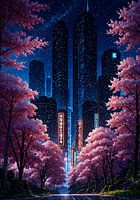 Sakura Cherry Blossom Cityscape Japon