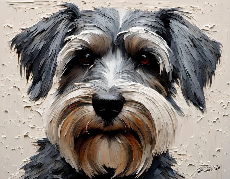 Dog Art - Schnauzer 2 by Johannas Art Creations
