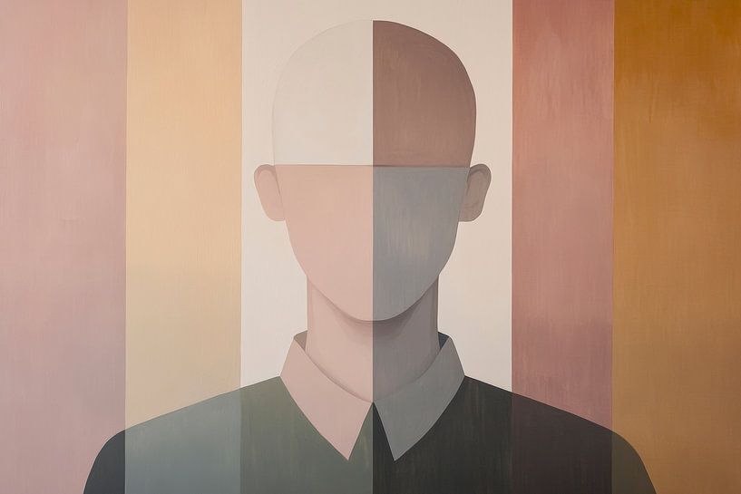 Gesichtslosigkeit in sanften Farbtönen von Poster Art Shop