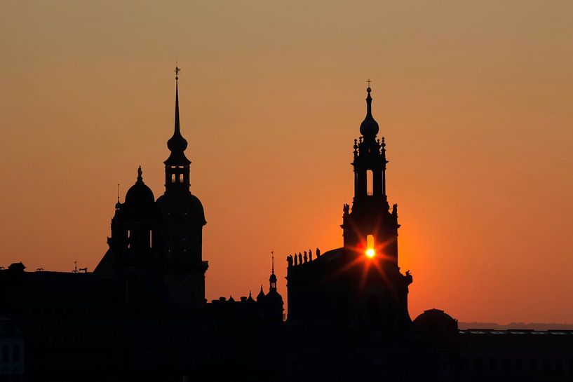 Hofkirche in Dresden am Abend von Anette Jäger