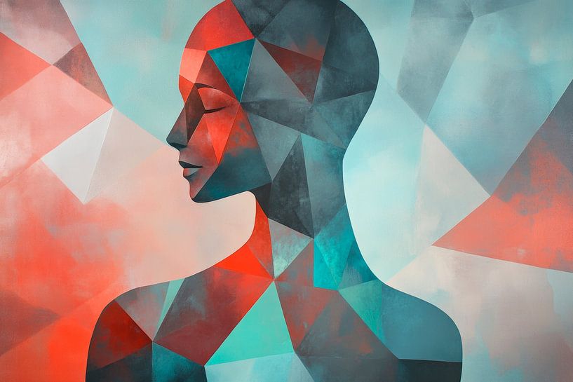 Geometric soul - play of colours of silence by Poster Art Shop