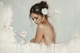 Abstraktes Porträt in Pastellfarben