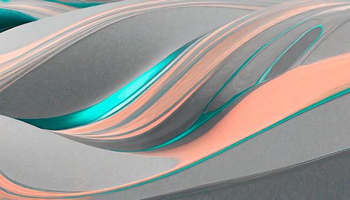 Golf met kleuren in kunst