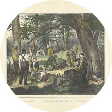 De jacht op vossen, firma Joseph Scholz, 1829 - 1880