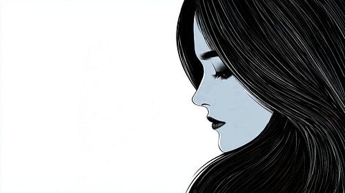 Elegant zijportret van een vrouw