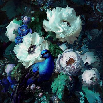 Blauw Mysterie in Bloemen van Color Square