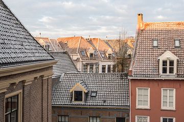 Winterse daken in Zutphen van Alexander Tromp
