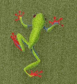 Rote Augen Frosch Mosaik von Richard Laschon