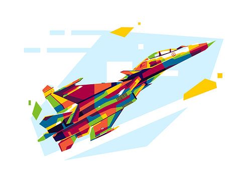 SU-30MKI in WPAP Illustratie