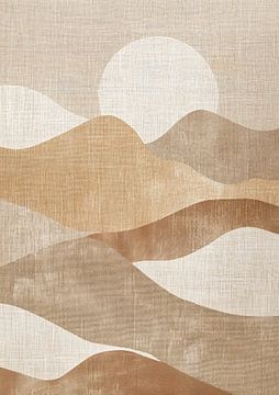 Landscape Painting | Evening Calm Peaks by Modern Collection