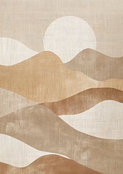 Landscape Painting | Evening Calm Peaks by Modern Collection