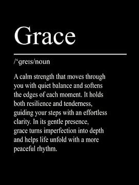 Grace Definition - Black by WordsThatInspire