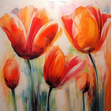 Rode tulpen van Imagine