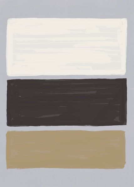 Colour Block #1 | White, Black, Brown by Bohomadic Studio