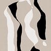 Vormen 8 | Neutraal & Zwart Abstract Minimalisme van Menega Sabidussi