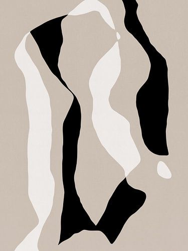 Vormen 8 | Neutraal & Zwart Abstract Minimalisme