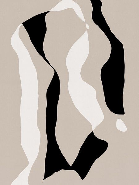 Shapes 8 | Neutral &amp; Black Abstract Minimalism by Menega Sabidussi