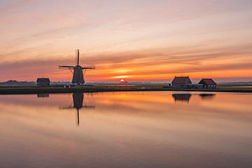 Texel Mill North Sonnenuntergang von Texel360Fotografie Richard Heerschap
