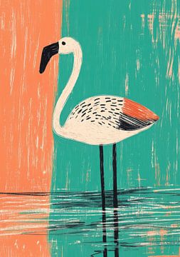 Flamant rose en couleurs