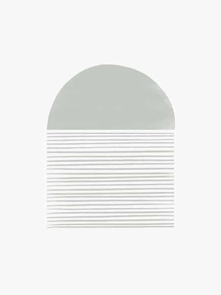 Mid Century Sunrise | Salbei Grün von Bohomadic Studio
