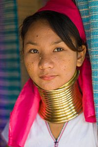 Padaung vrouw, Thailand van Henk Meijer Photography