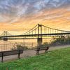 Pont de Krefeld-Uerdinger au lever du soleil sur Michael Valjak