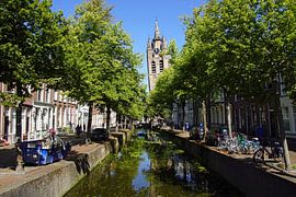 Canal and church in Delft. by Jarretera Photos