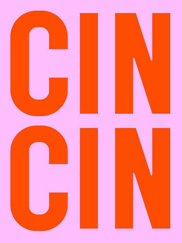 Cin Cin - Motif typographique