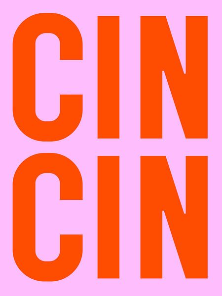 Cin Cin - Typomotief van Kim Karol / Ohkimiko