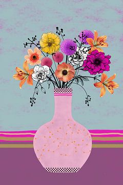Vase avec fleurs sur Janet Edens