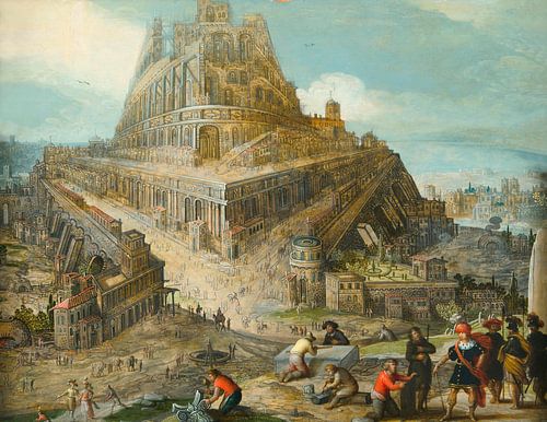 Koning Nimrod, die opdracht gaf tot de bouw van de Toren van Babel, Louis de Caullery