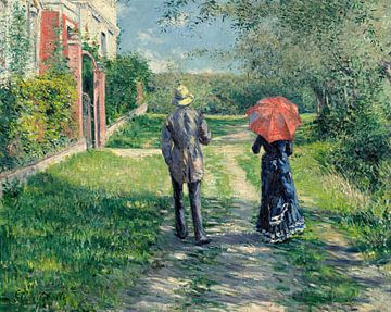 Paar tijdens een wandeling, Gustave Cailllebotte