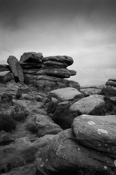 Moody day on Millstone Edge, England by Imladris Images