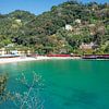 Strand bij Portofino aan de Italiaanse Rivièra, Ligurië van Peter Eckert