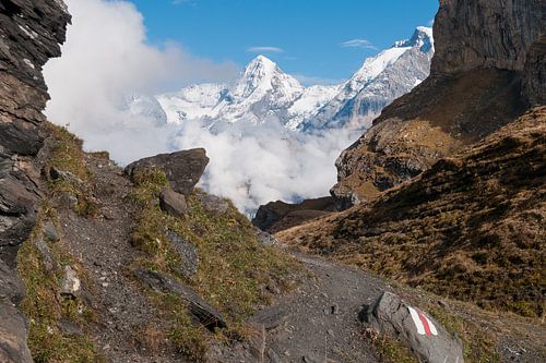 Mountain path in the Swiss Alps