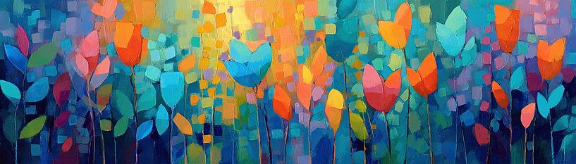 Feld mit Tulpen | Bunte Tulpen von Blumen Studio
