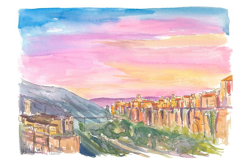 Cuenca a watercolour reverie in Castile-La Mancha by Markus Bleichner
