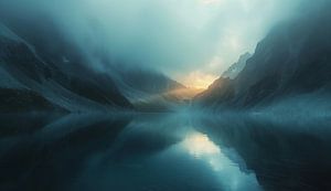Sonnenaufgang im Fjord