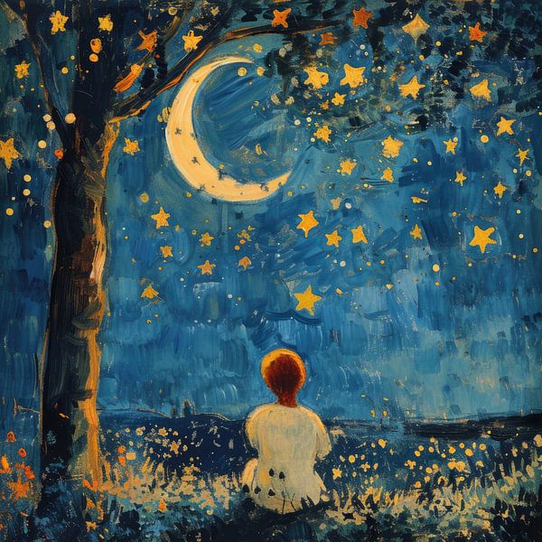 Moon Stars Night Starry sky by Niklas Maximilian