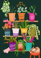 Kleurrijke Bloemen en Planten in Pot Botanisch