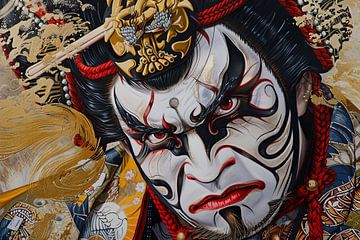 japanse kabuki theater speler van Egon Zitter