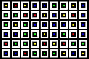 Nested | Center | 09x06 | N=02 | Random #02 | RGBY van Gerhard Haberern