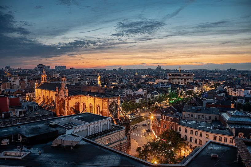 Coucher de soleil coloré à Bruxelles par Werner Lerooy