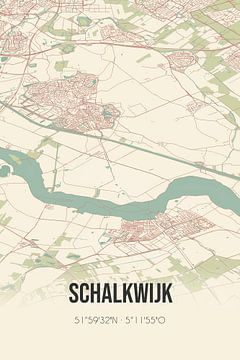 Vintage landkaart van Schalkwijk (Utrecht) van Rezona