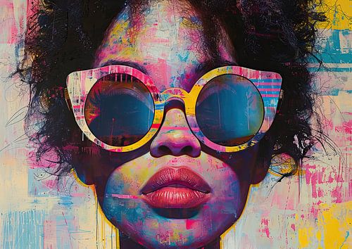 Femme avec lunettes de soleil