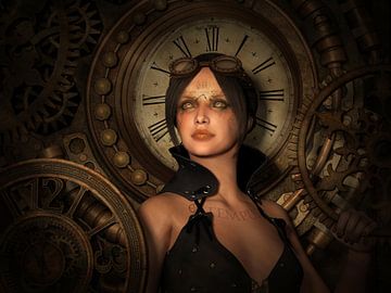 Female Steampunk Time Keeper