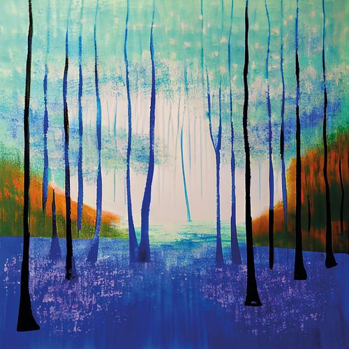 Vue sur la forêt Bleu/vert, beaucoup d'automne