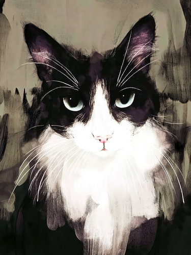 Cat portrait 5 pastel painting #cat